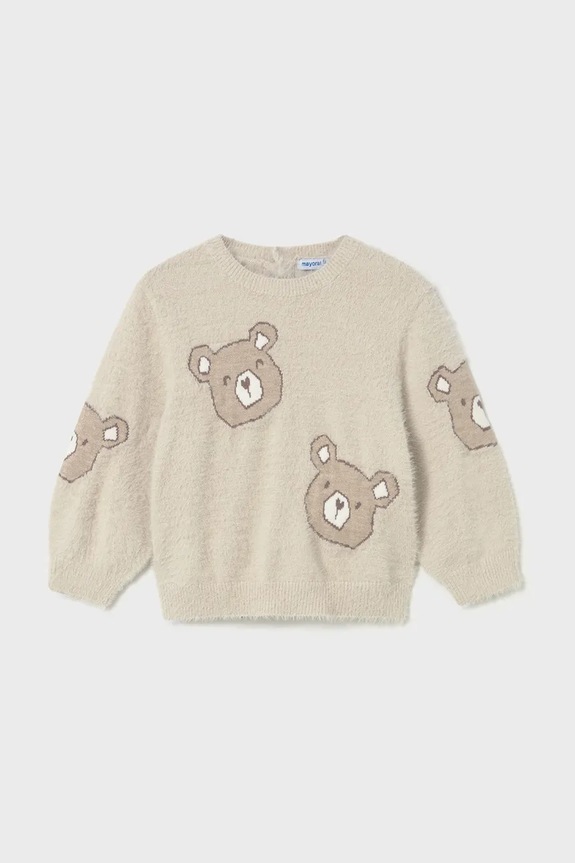 Mayoral maglione per bambini a maglia fine bianco 2356.4H.Baby.9BYA