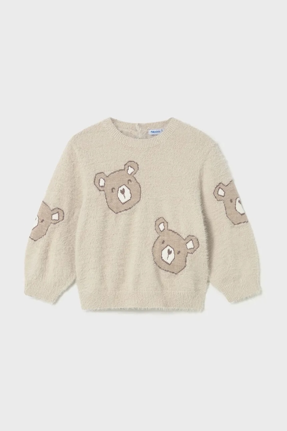 Mayoral maglione per bambini a maglia fine bianco 2356.4H.Baby.9BYA