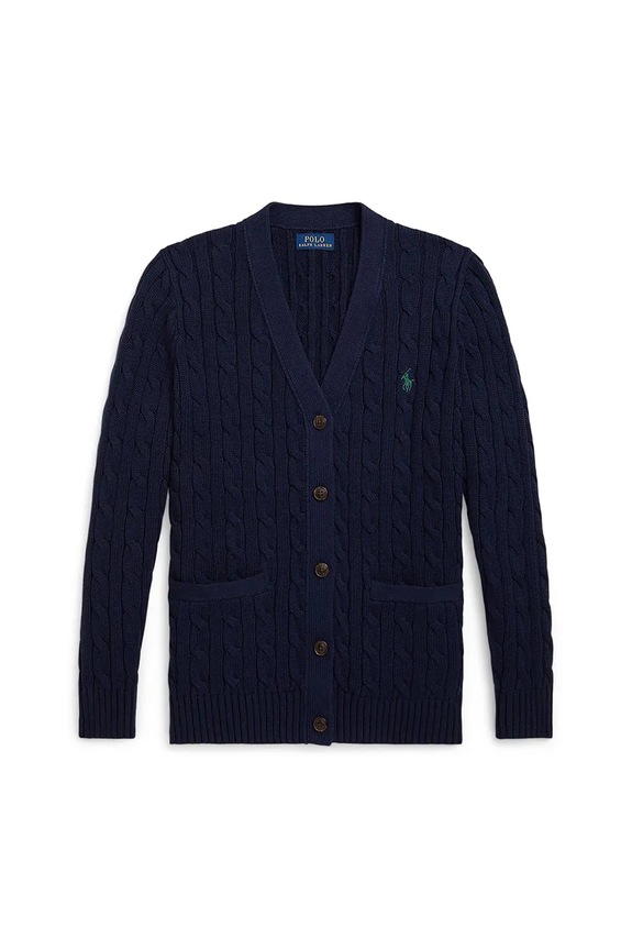 Polo Ralph Lauren kardigan bawełniany dziecięcy pozostałe granatowy 313950765005