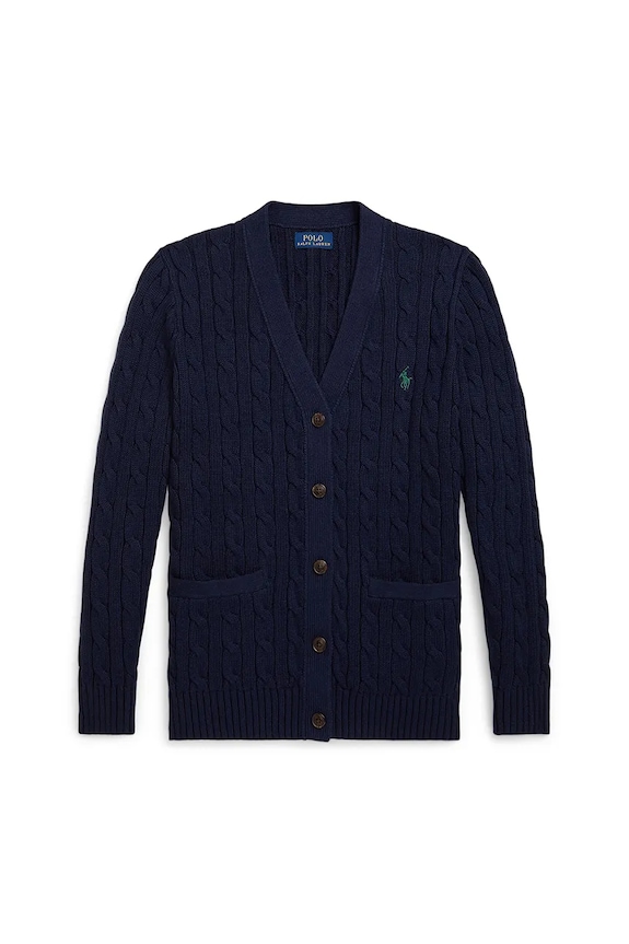 Polo Ralph Lauren kardigan bawełniany dziecięcy pozostałe granatowy 313950765005
