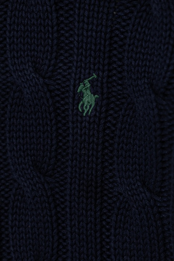 Lány Polo Ralph Lauren gyerek pamut pulóver 313978862001 sötétkék