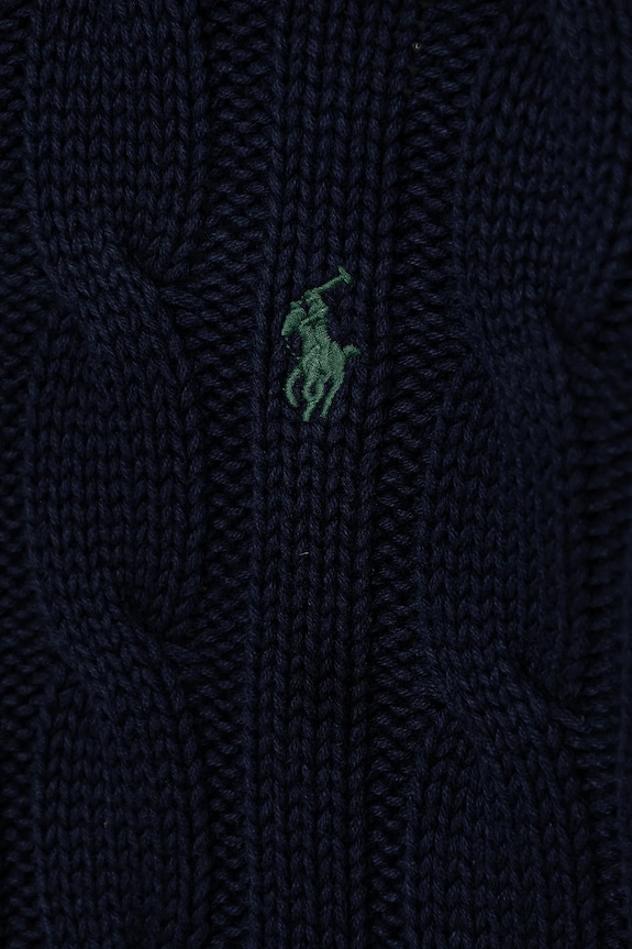 Lány Polo Ralph Lauren gyerek pamut pulóver 313978862001 sötétkék