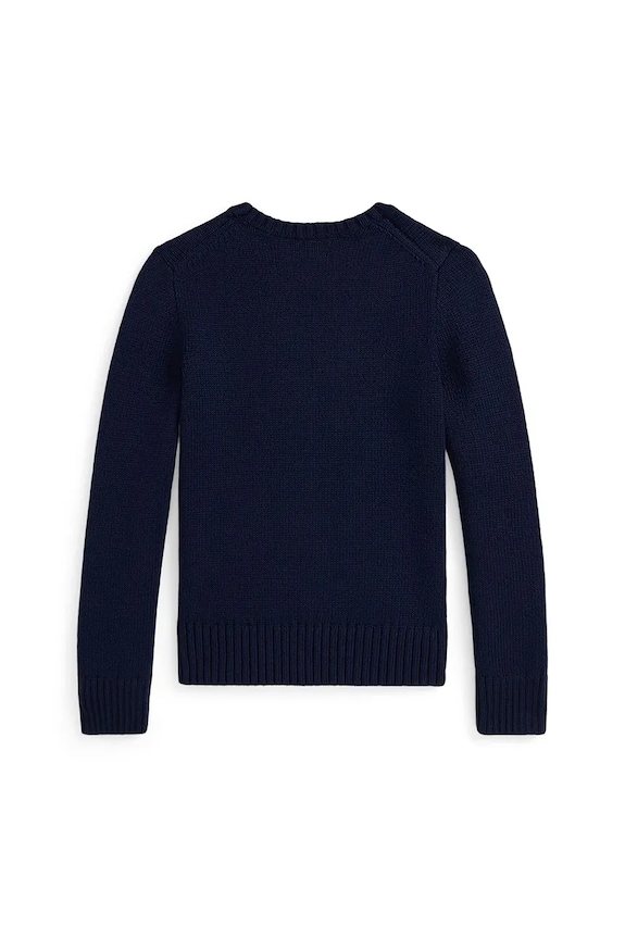 Detský bavlnený sveter Polo Ralph Lauren 313978870001 tmavomodrá AW25
