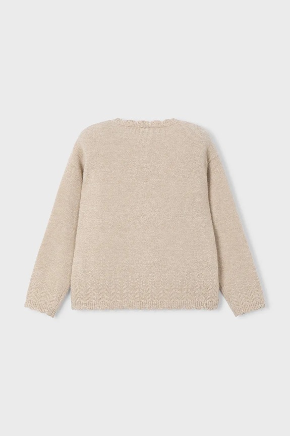 Mayoral sweter dziecięcy 4302.6C.Mini.9BYA beżowy AW25