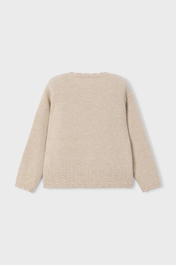 Mayoral sweter dziecięcy 4302.6C.Mini.9BYA beżowy AW25