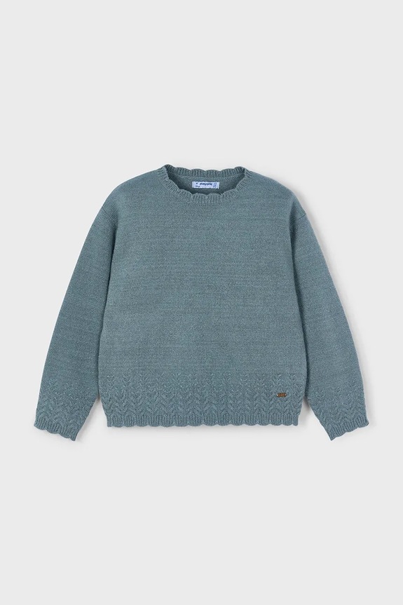Mayoral sweter dziecięcy 4302.6C.Mini.9BYA turkusowy AW25