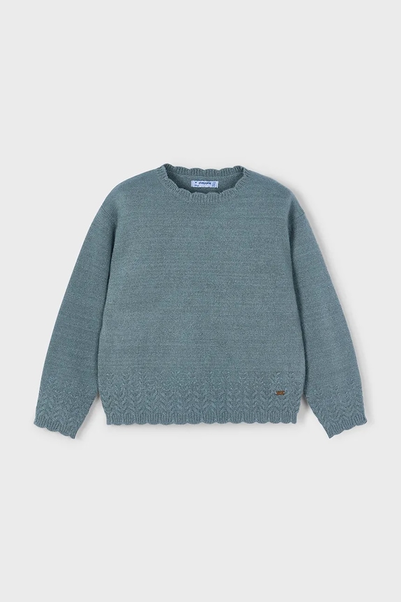 Mayoral sweter dziecięcy 4302.6C.Mini.9BYA turkusowy AW25