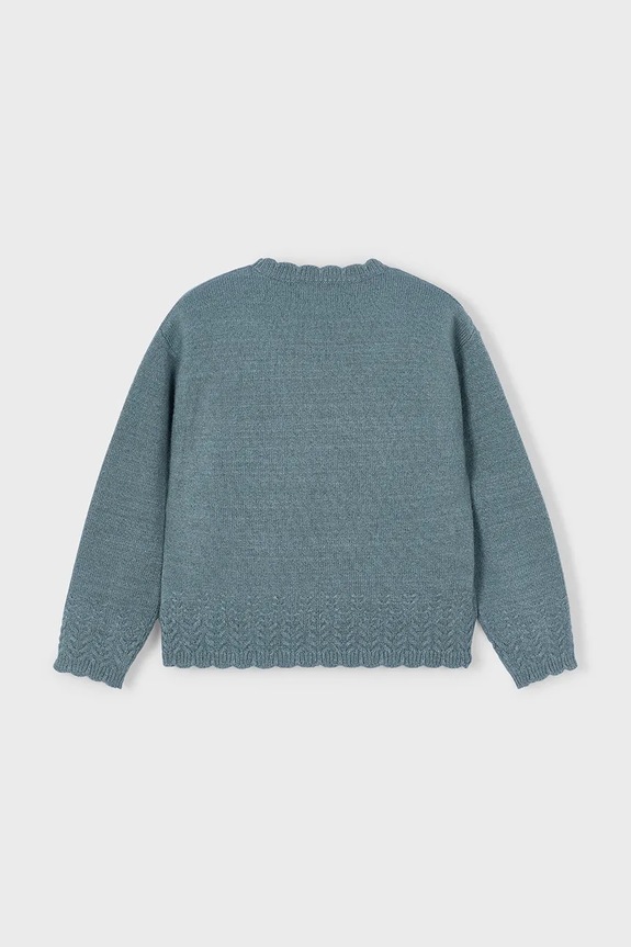 Dziewczynka Mayoral sweter dziecięcy 4302.6C.Mini.9BYA turkusowy