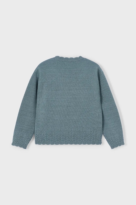 Dziewczynka Mayoral sweter dziecięcy 4302.6C.Mini.9BYA turkusowy