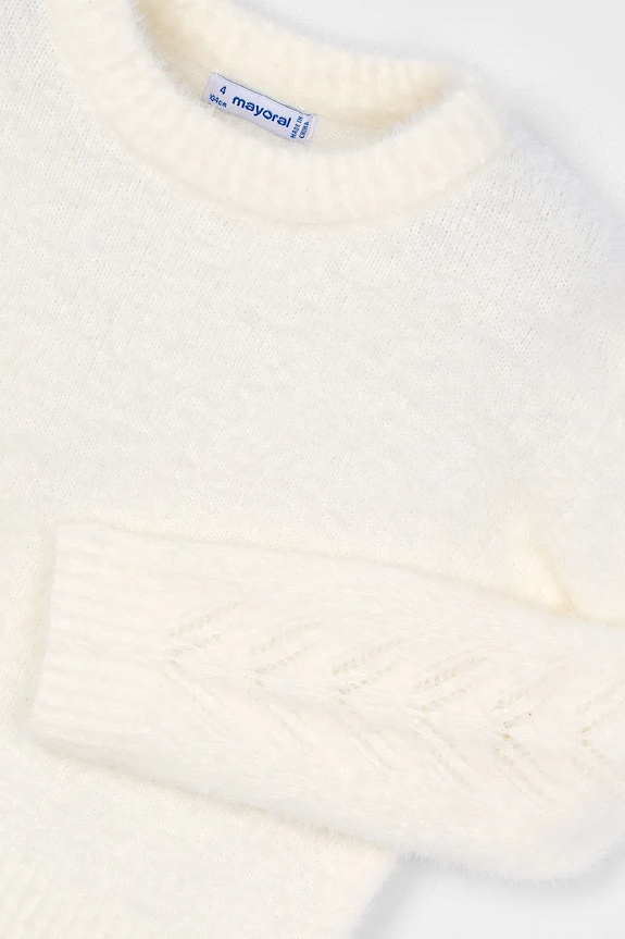 Dziewczynka Mayoral sweter dziecięcy 4307.6L.Mini.9BYA beżowy