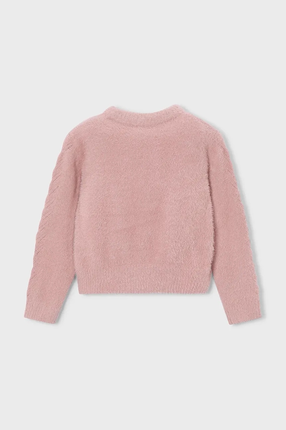Mayoral sweter dziecięcy 4307.6L.Mini.9BYA różowy AW25