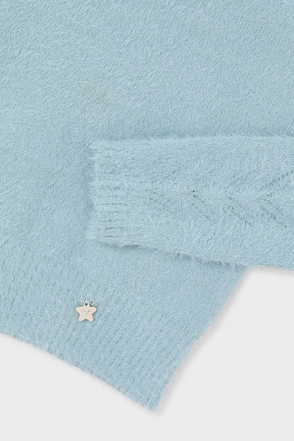 Dziewczynka Mayoral sweter dziecięcy 4307.6L.Mini.9BYA turkusowy