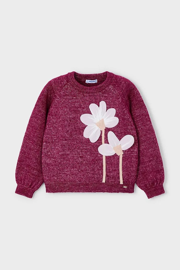 Mayoral sweter dziecięcy aplikacja czerwony 4308.6L.Mini.9BYA