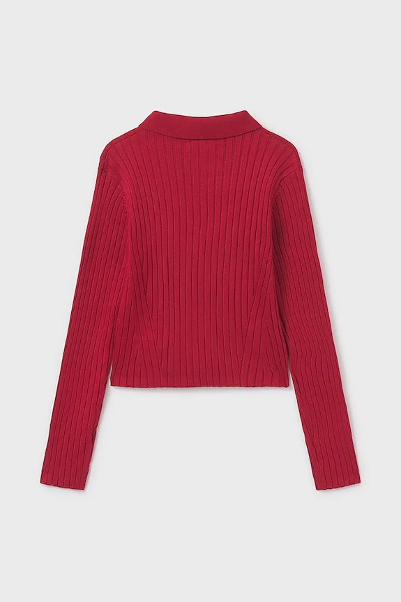 Dziewczynka Mayoral sweter dziecięcy 7195.8G.Junior.9BYA czerwony