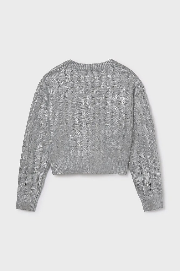 Dziewczynka Mayoral sweter dziecięcy 7309.8A.Junior.9BYA szary