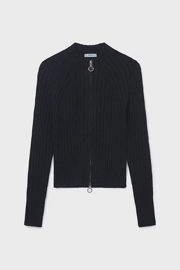 Mayoral cardigan copii uni negru 7323.8E.Junior.9BYA
