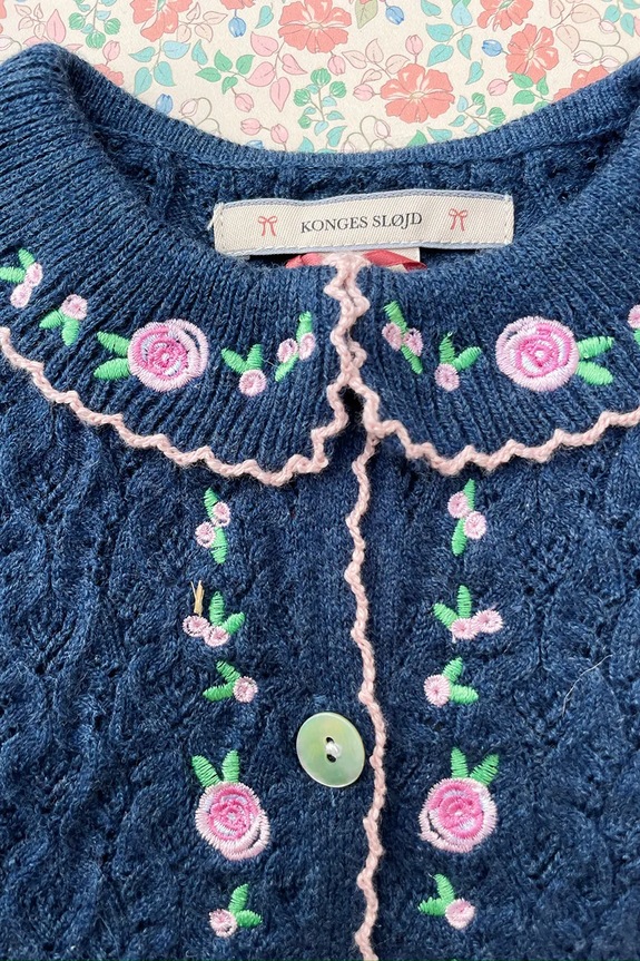 Кардиган для немовлят Konges Sløjd ROSIER CARDIGAN KS103971.9BYA темно-синій