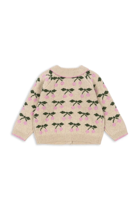 Παιδικό κάρδιγκαν Konges Sløjd BELOU KNIT COLLAR CARDIGAN KS103712.9BYA μπεζ AW25