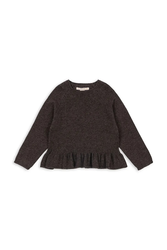 Πουλόβερ από κασμίρ Konges Sløjd CATHY KNIT SWEATER λεπτό καφέ KS103748.9BYA