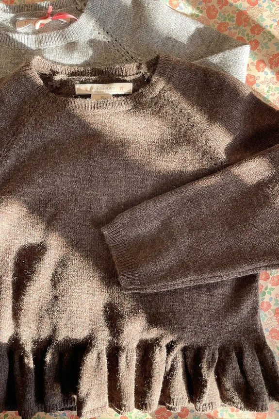 Πουλόβερ από κασμίρ Konges Sløjd CATHY KNIT SWEATER KS103748.9BYA καφέ