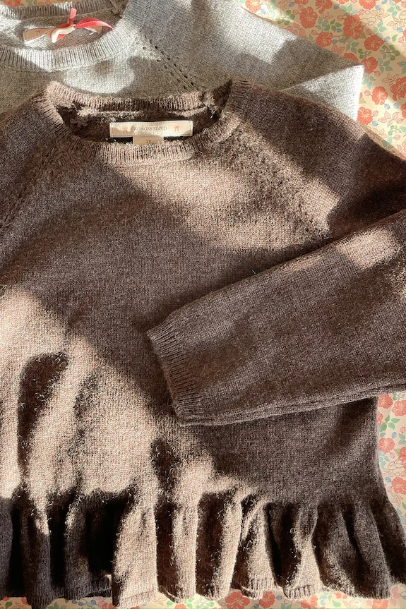 Πουλόβερ από κασμίρ Konges Sløjd CATHY KNIT SWEATER KS103748.9BYA καφέ
