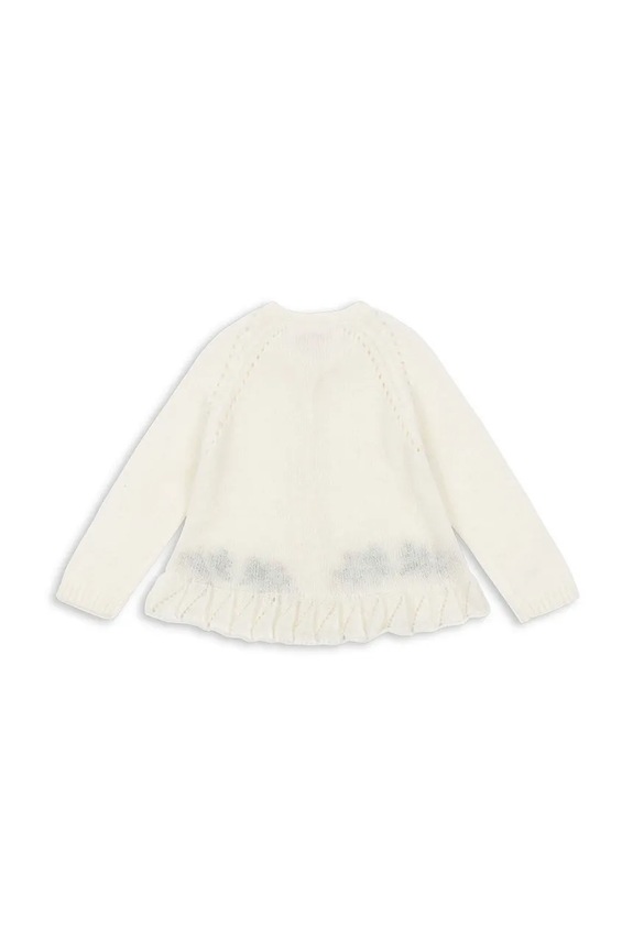 Κοριτσίστικα Παιδικό κάρδιγκαν Konges Sløjd MINIA FRILL CARDIGAN KS103913.9BYA λευκό