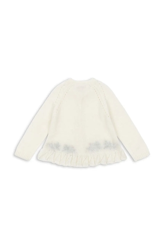 Κοριτσίστικα Παιδικό κάρδιγκαν Konges Sløjd MINIA FRILL CARDIGAN KS103913.9BYA λευκό