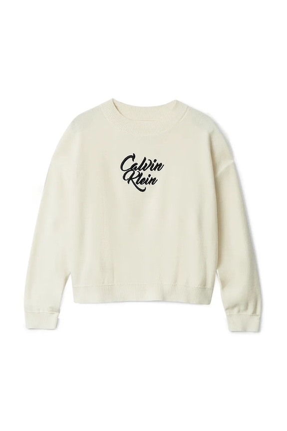 Παιδικό πουλόβερ Calvin Klein Jeans IG0IG03026.9BYA μπεζ AW25