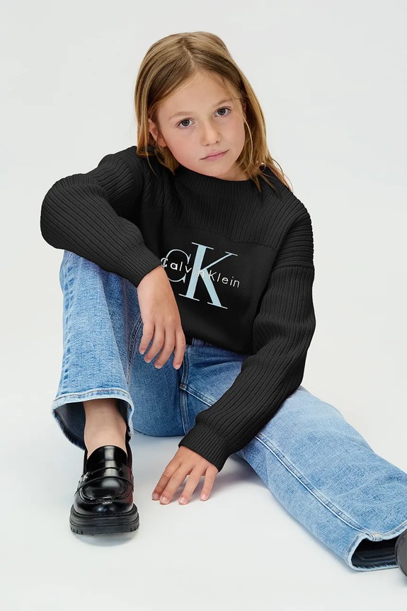 Calvin Klein Jeans pulover de bumbac pentru copii IG0IG03046.9BYA