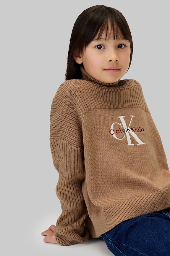 Calvin Klein Jeans sweter bawełniany dziecięcy IG0IG03047.9BYA