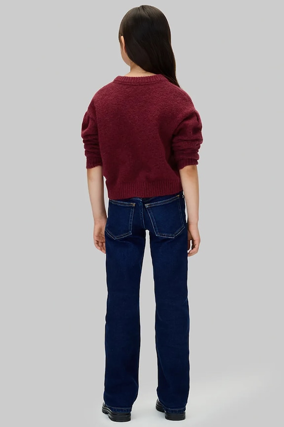 Παιδικό πουλόβερ με προσθήκη μαλλιού Calvin Klein Jeans IG0IG03048.9BYA μπορντό