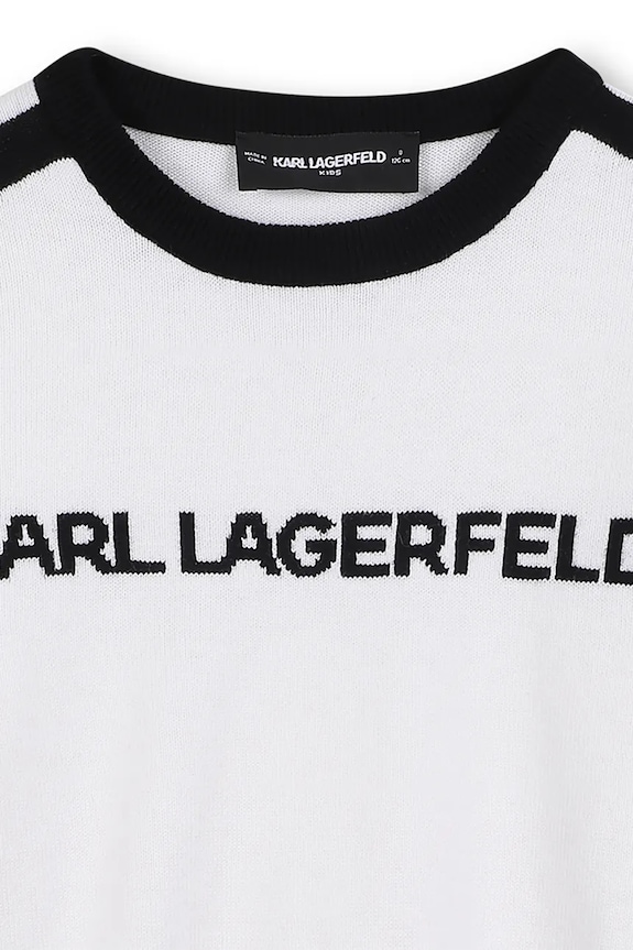 Karl Lagerfeld pulover pentru copii din amestec de cașmir alb Z30936.86.108
