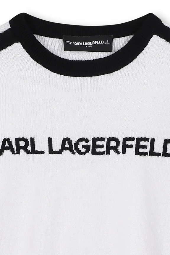 Karl Lagerfeld pulover pentru copii din amestec de cașmir alb Z30936.114.150