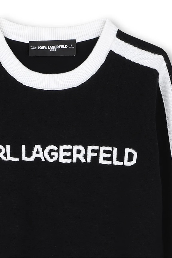 Fete Karl Lagerfeld pulover pentru copii din amestec de cașmir Z30936.114.150 negru