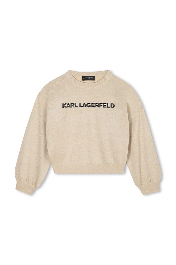 Karl Lagerfeld sweter dziecięcy Z30937.86.108 beżowy AW25