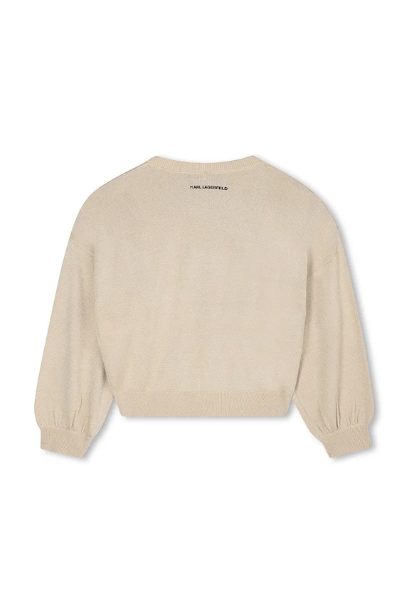 Dziewczynka Karl Lagerfeld sweter dziecięcy Z30937.86.108 beżowy