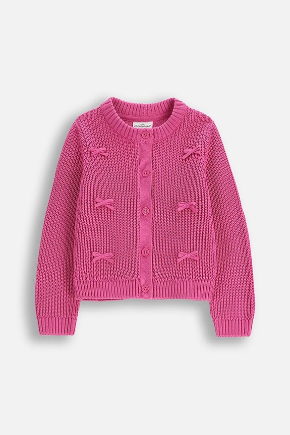 Dječji kardigan Coccodrillo ZC5172201AGK roza AW25