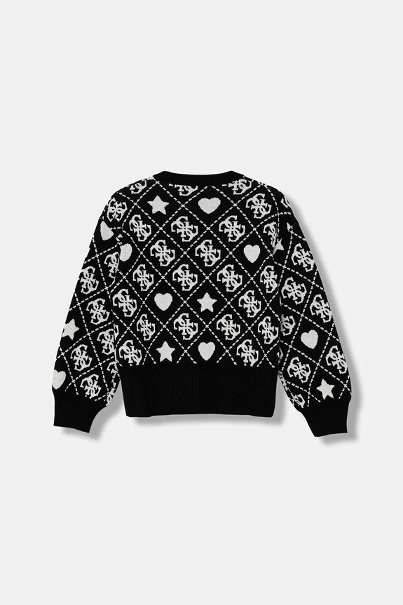 Detský sveter s prímesou vlny Guess J5BR02.Z3K10.9BYA čierna AW25
