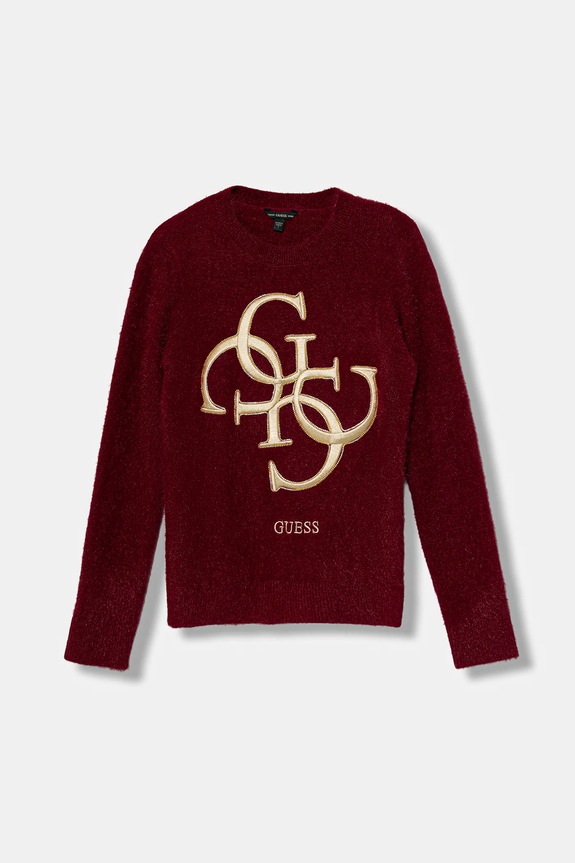 Guess sweter aplikacja bordowy J5BR07.Z0720.9BYA