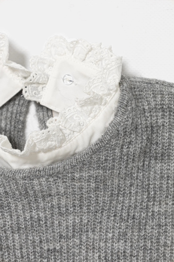 Dziewczynka Guess sweter z domieszką wełny dziecięcy J5BR21.Z1140.9BYA szary