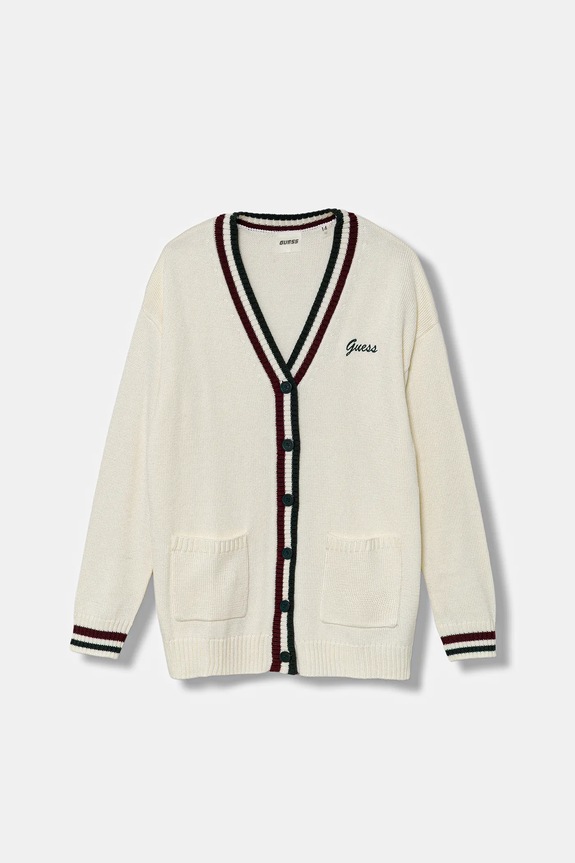 Dječji kardigan s dodatkom vune Guess srednje debljine bež J5BR22.Z1152.9BYA