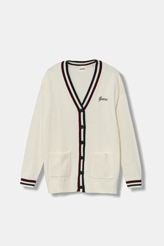 Dječji kardigan s dodatkom vune Guess srednje debljine bež J5BR22.Z1152.9BYA