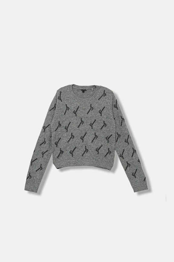 Guess sweter z wełną dziecięcy cienka szary J5BR28.Z0870.9BYA
