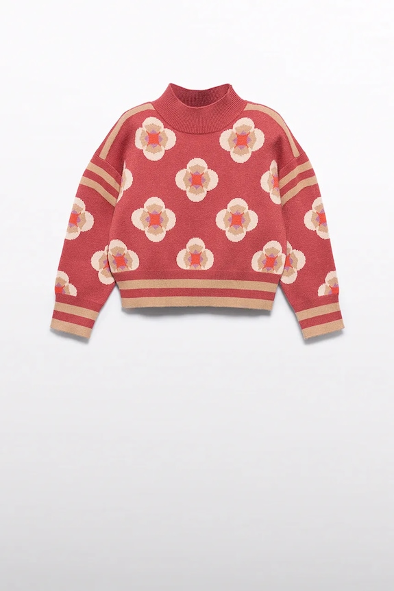 Abel&Lula sweter dziecięcy 5832.6.Mini.9BYA czerwony AW25