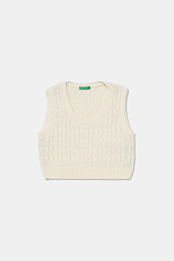 Detská vesta United Colors of Benetton tenká béžová 1D32C108Y.G.seasonal