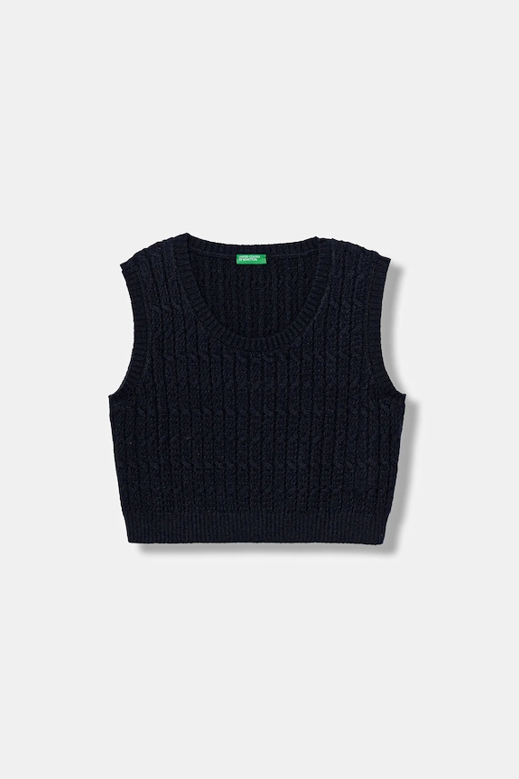 Detská vesta United Colors of Benetton tenká tmavomodrá 1D32C108Y.G.seasonal