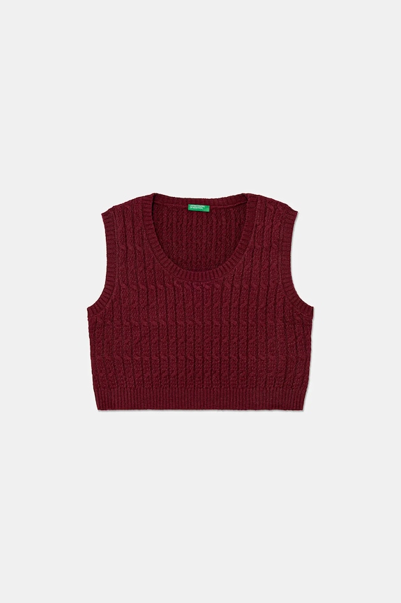 Detská vesta United Colors of Benetton tenká burgundské 1D32C108Y.G.seasonal