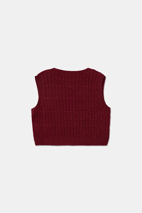 Detská vesta United Colors of Benetton 1D32C108Y.G.seasonal burgundské AW25