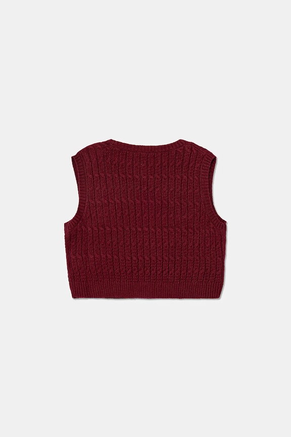Detská vesta United Colors of Benetton 1D32C108Y.G.seasonal burgundské AW25