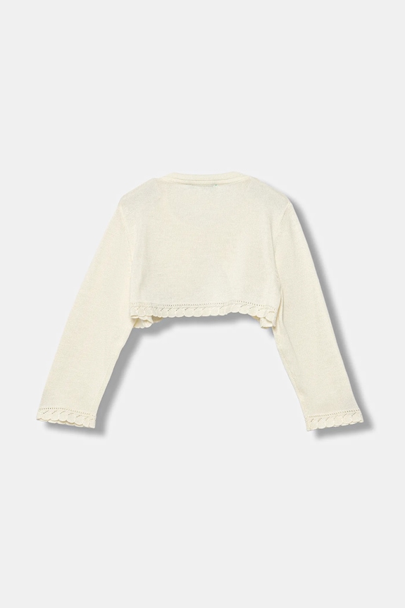 Detský kardigan s prímesou vlny United Colors of Benetton 1J1CG500Q.P.seasonal béžová AW25